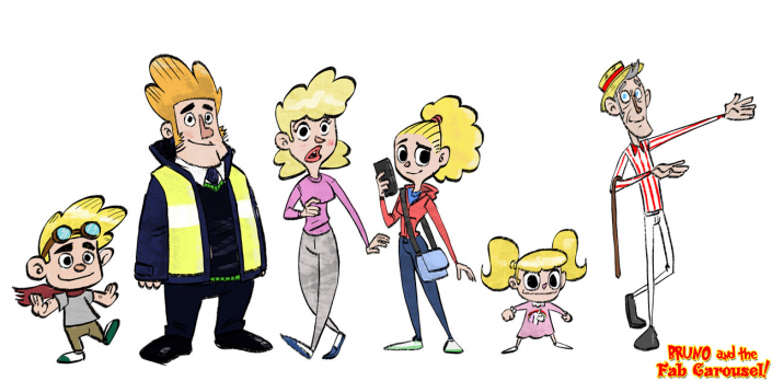 Line up from the "Bruno and the fab carousel" project by Christian Cornia