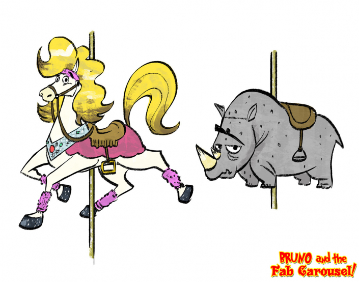 animals from the "Bruno and the fab carousel" project by Christian Cornia