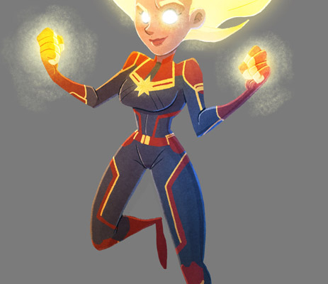 Captain Marvel fanart by Christian Cornia