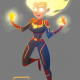 Captain Marvel fanart by Christian Cornia