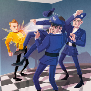 illustration from the "Star Trek - Kirk fu Manual" book by Christian Cornia