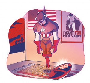 Captain America and his Chinese Shield from Dr.Ink's SIGH! Book by Christian Cornia