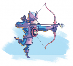 Hawkeye from Dr.Ink's SIGH!Book by Christian Cornia