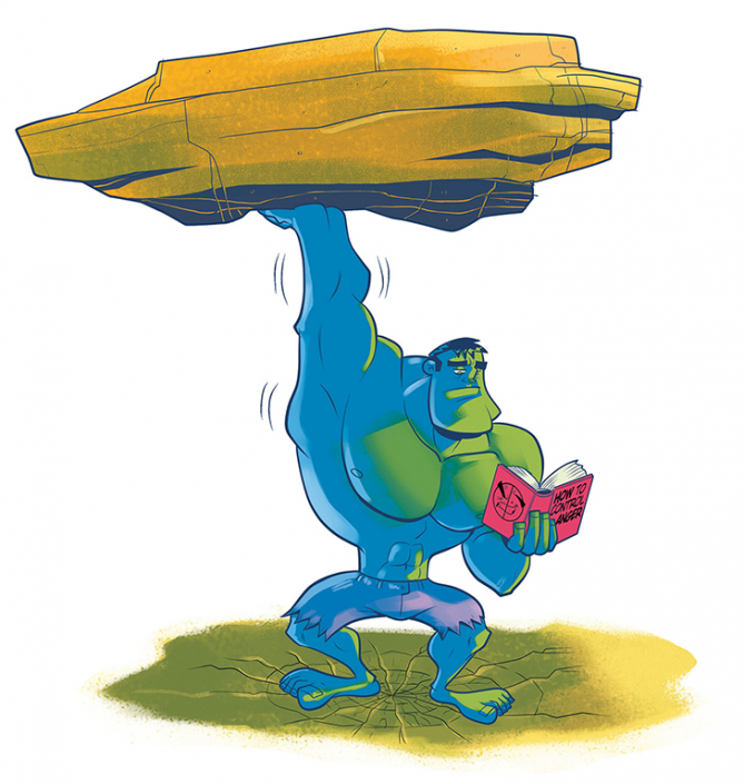Hulk vs his Anger from Dr.Ink's SIGH! Book by Christian Cornia