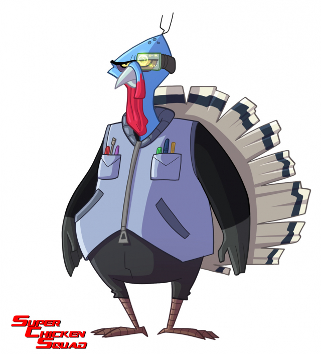the SuperChicken Squad member named Plume Doc by Christian Cornia