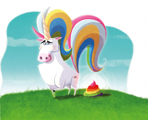 Cover of the "When Unicorns Poops" by Christian Cornia