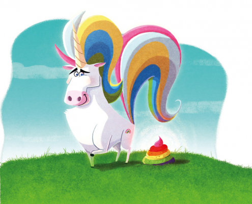Cover of the "When Unicorns Poops" by Christian Cornia