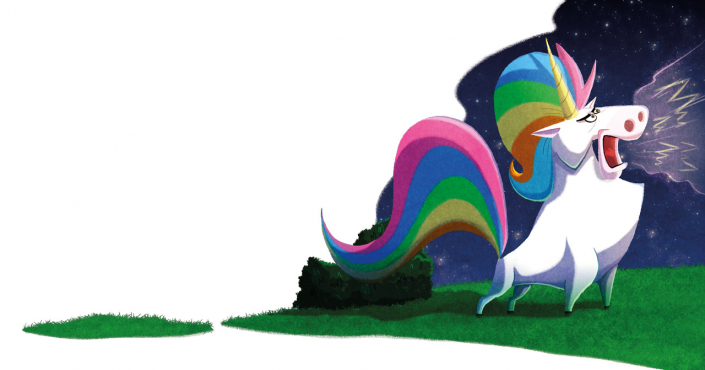 illustration from the "When Unicorns Poops" by Christian Cornia