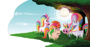 illustration from the "When Unicorns Poops" by Christian Cornia