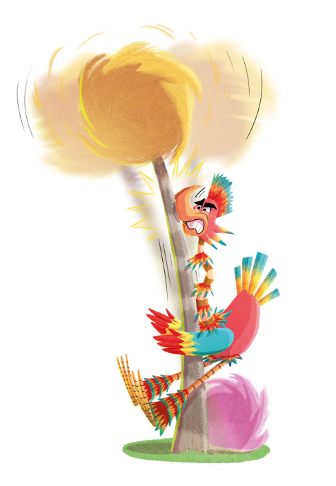 Dr.Suess inspired ostirch type bird by Christian Cornia