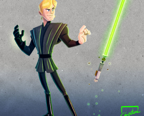 Luke skywalker tribute made by Christian Cornia for the May the 4th Celebration
