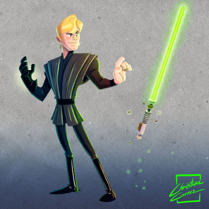 Luke skywalker tribute made by Christian Cornia for the May the 4th Celebration